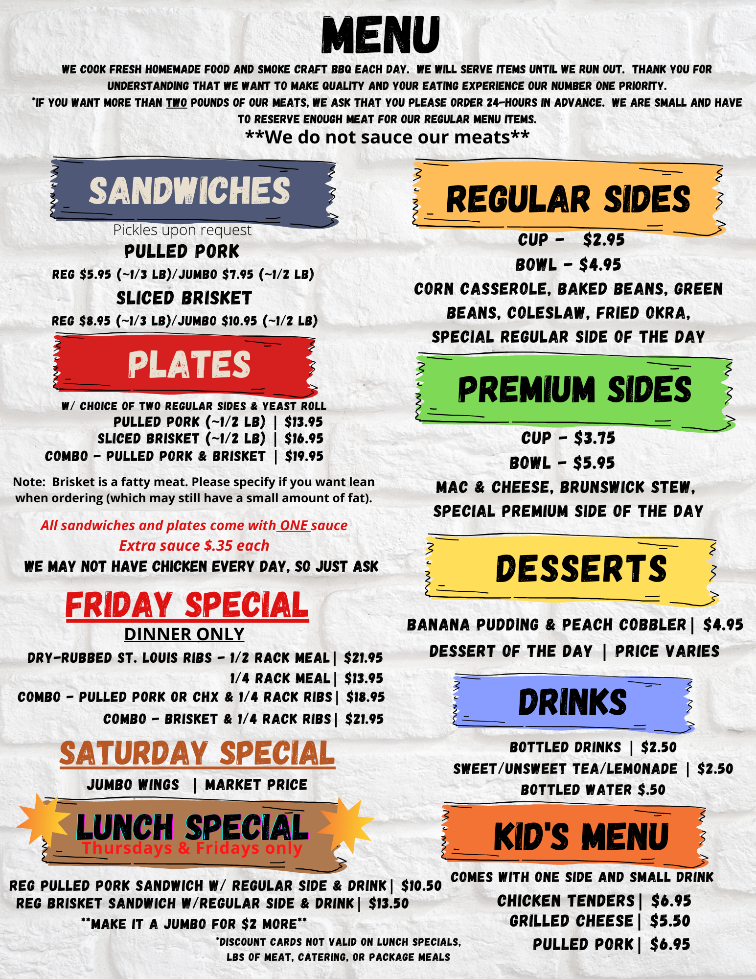Cap cap menu 2025